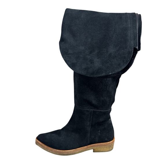 Free People Shoes - Free People Banks Over The Knee Suede Boot Women 7.5 Black Western Boho